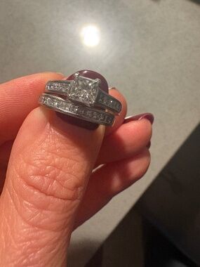 Canadian Diamond Ring with band - Size 7
